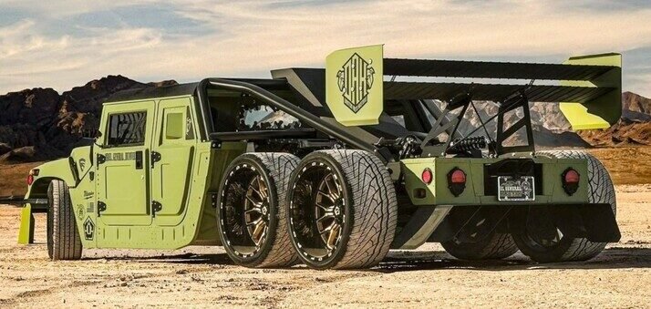 Hummer Humvee 6 wheels side view by Danton Arts Kustoms